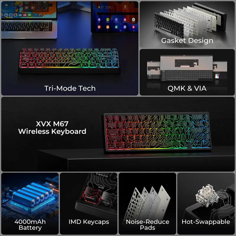 M67 Jadestone White Mechanical Keyboard — Clean Minimal Gaming Setup ...