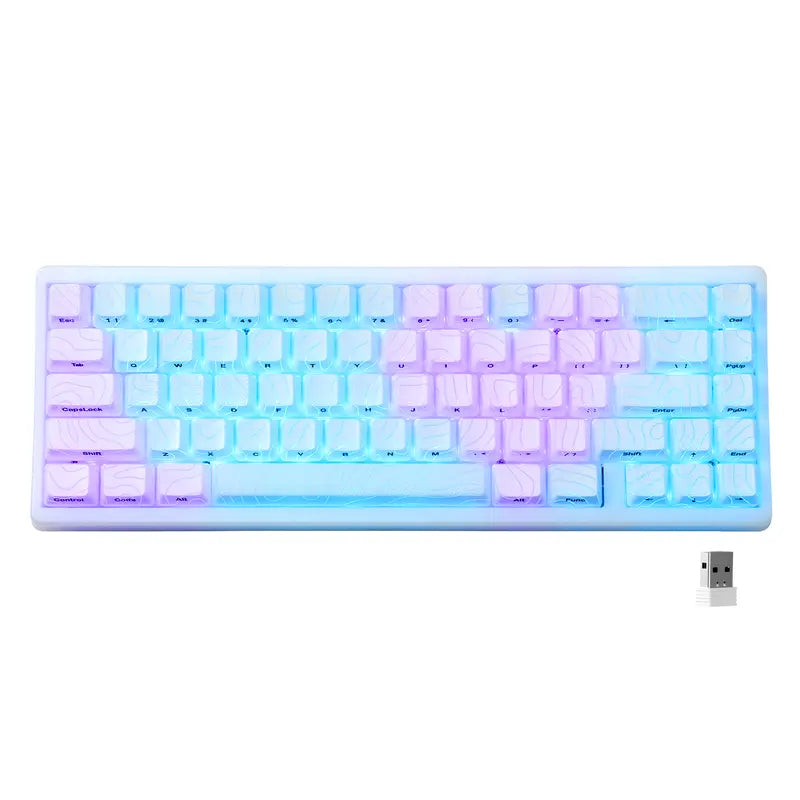 M67 Jadestone White Mechanical Keyboard — Clean Minimal Gaming Setup
