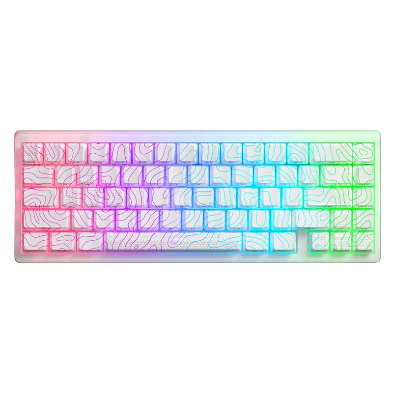M67 Jadestone White Mechanical Keyboard — Clean Minimal Gaming Setup